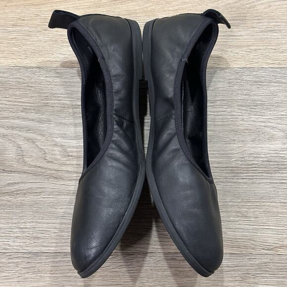 Eileen Fisher Ballet Flats Women’s 7 Notion Black Leather Chic Preppy - Picture 5 of 8